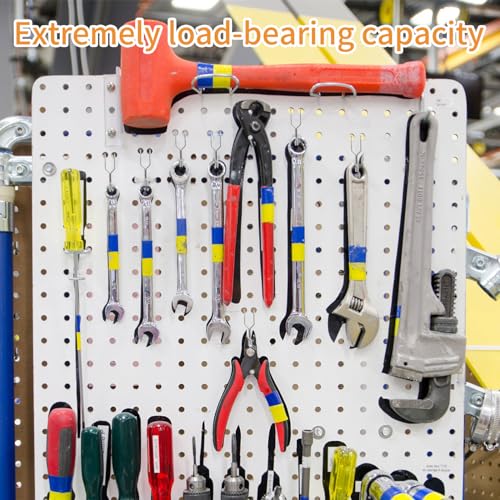 MOROBOR 50pcs Rustproof Stainless Steel Pegboard Hooks