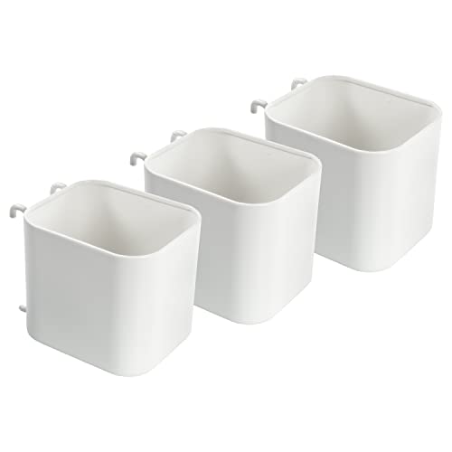 Ikea SKADIS White Open-Top Storage Containers - Set of 3
