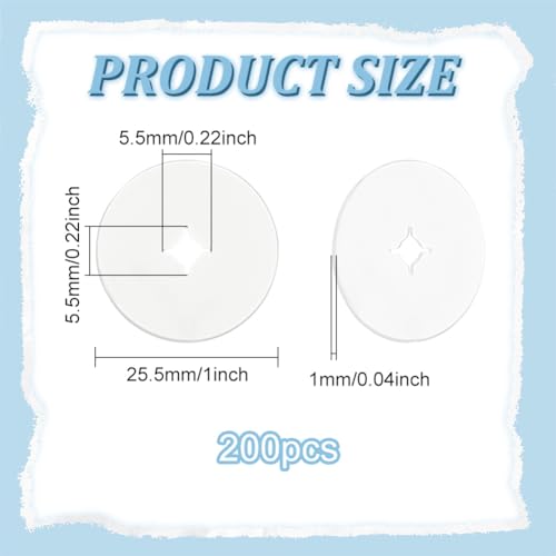200 Pack Clear Peg Hook Stoppers - 1" Clips