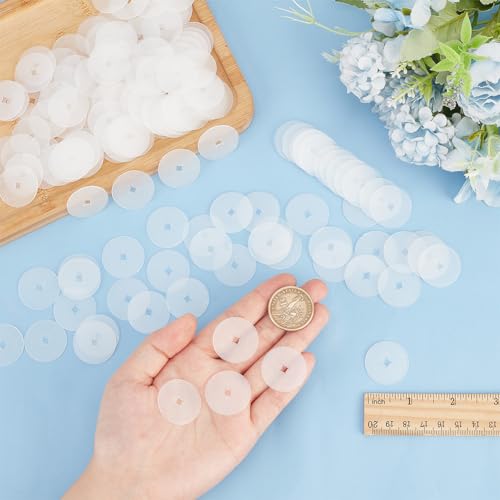 200 Pack Clear Peg Hook Stoppers - 1" Clips