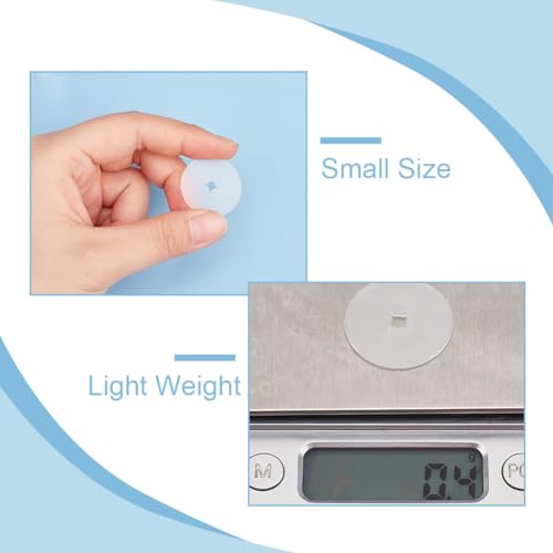 200 Pack Clear Peg Hook Stoppers - 1" Clips