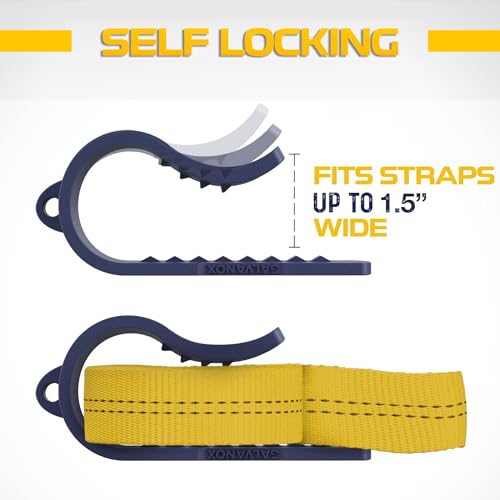 Heavy-Duty Ratchet Strap Organizer Clamps - 2-Pack