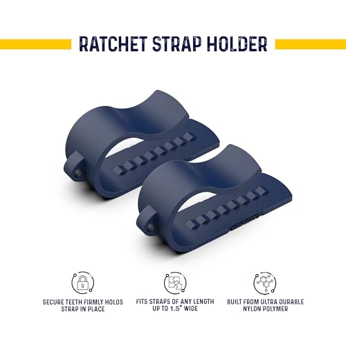 Heavy-Duty Ratchet Strap Organizer Clamps - 2-Pack