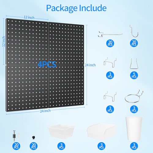 Heavy Duty 78-Piece Metal Pegboard Kit
