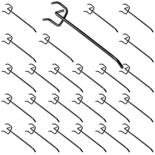 25-Pack Heavy Duty Pegboard Hooks for Organizing