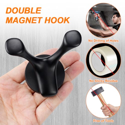 2PCS Heavy Duty Magnetic Hooks for Metal Surfaces