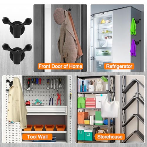 2PCS Heavy Duty Magnetic Hooks for Metal Surfaces