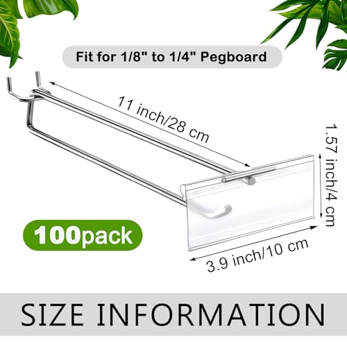 Thyle 100 Metal Scan Hooks with Label Holders