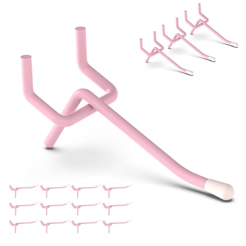 Pink Pegboard Hooks 2 Inch - 50 Pack