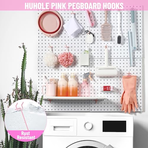Pink Pegboard Hooks 2 Inch - 50 Pack