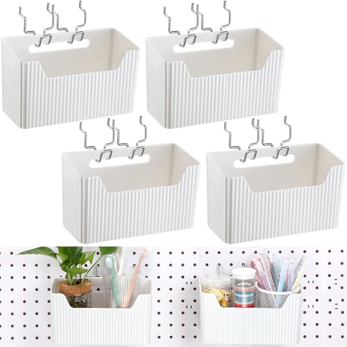 Suzile 4-Piece Plastic Pegboard Bin Set