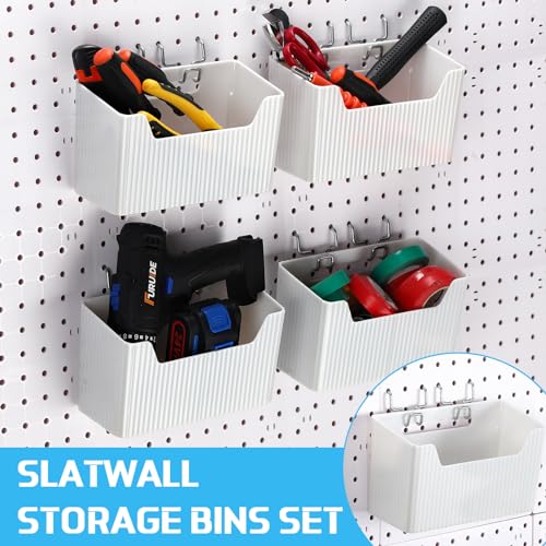 Suzile 4-Piece Plastic Pegboard Bin Set