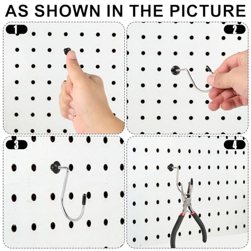 180pcs Pegboard Hook Locks for Secure Organizer