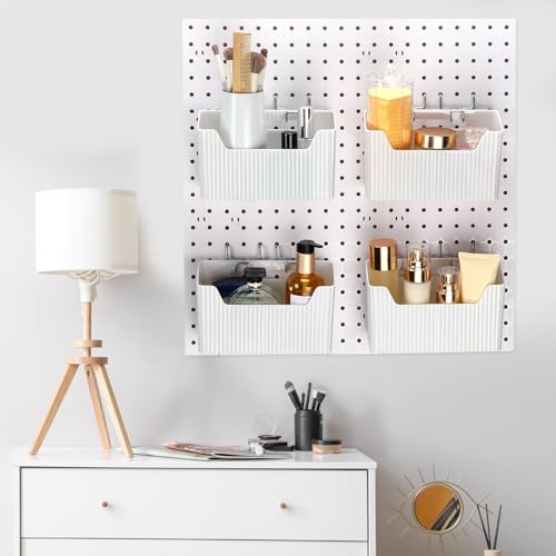 Suzile 4-Piece Plastic Pegboard Bin Set