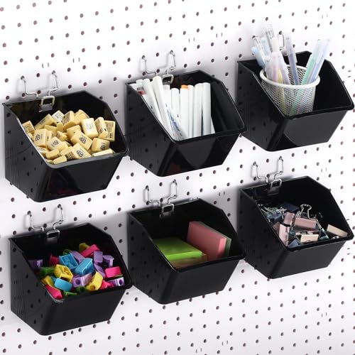 Suzile 6-Piece Pegboard Organizer Set in Black