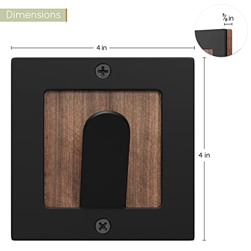 3-Piece Walnut Wood Coat Hook Rack Set