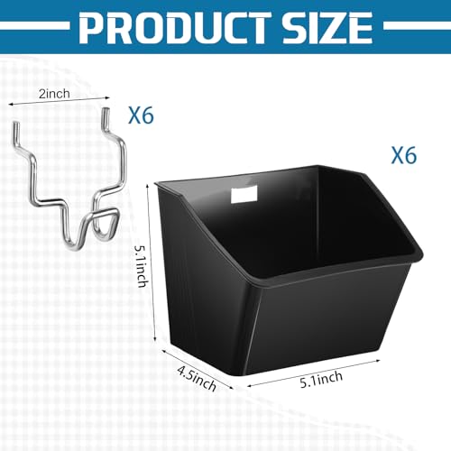 Suzile 6-Piece Pegboard Organizer Set – Black