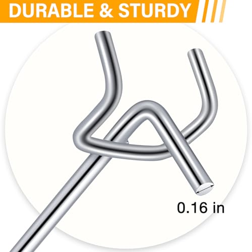 100 Pcs Stainless Steel Pegboard Hooks - 6 Inch