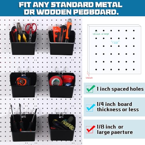 Suzile 6-Piece Pegboard Organizer Set – Black
