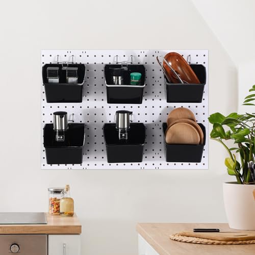 Suzile 6-Piece Pegboard Organizer Set – Black