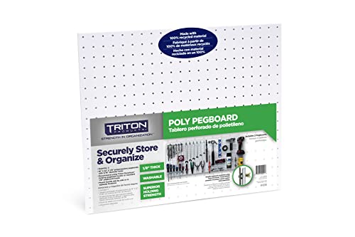 Triton Polypropylene Pegboards, 22"x18", White (2-Pack)