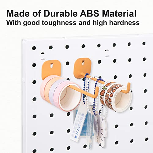 8-Piece White Pegboard Wall Organizer Set