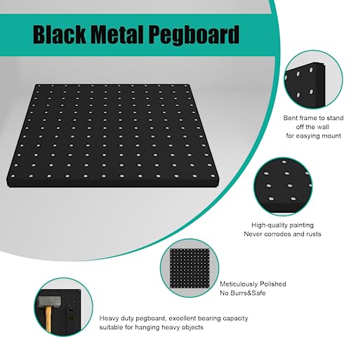 4 Pack Heavy-Duty Metal Pegboard Wall Organizer
