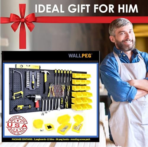 USA-Made Plastic Pegboard Wall Organizer Kit