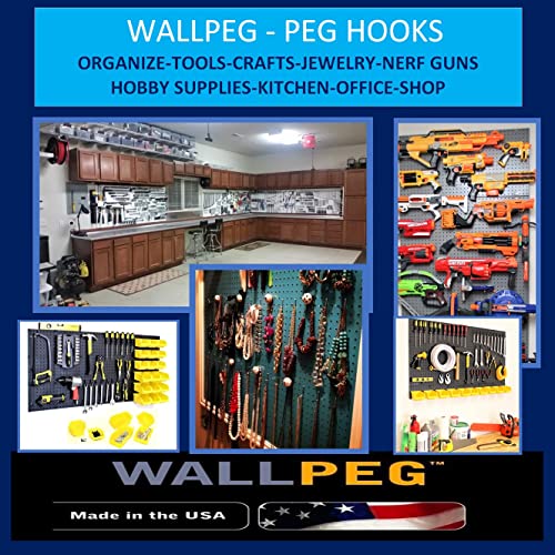 USA-Made Plastic Pegboard Wall Organizer Kit