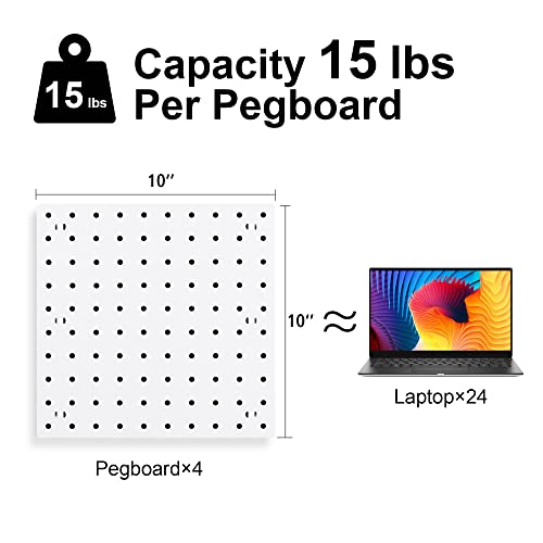 Versatile Pegboard Organizer Panels - Easy Installation (4Pcs)