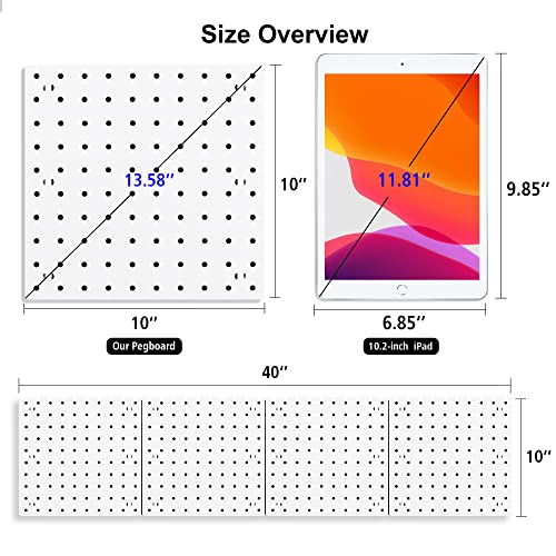 Versatile Pegboard Organizer Panels - Easy Installation (4Pcs)