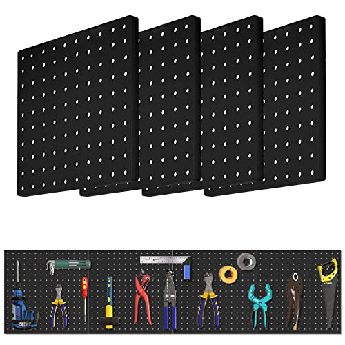 TIDIHAUSE 4-Pack Black 10x10 Inch Pegboard Kits