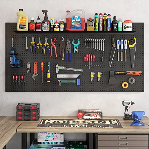 TIDIHAUSE 4-Pack Black 10x10 Inch Pegboard Kits