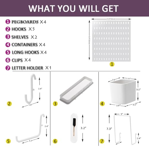 RIVTUN Pegboard Organizer Kit with 20 Accessories