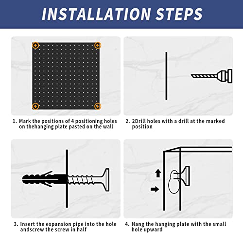 TIDIHAUSE 4-Pack Black 10x10 Inch Pegboard Kits