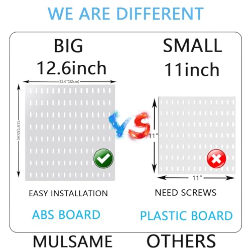 MULSAME Wall Mounted Pegboard Organizer Kit