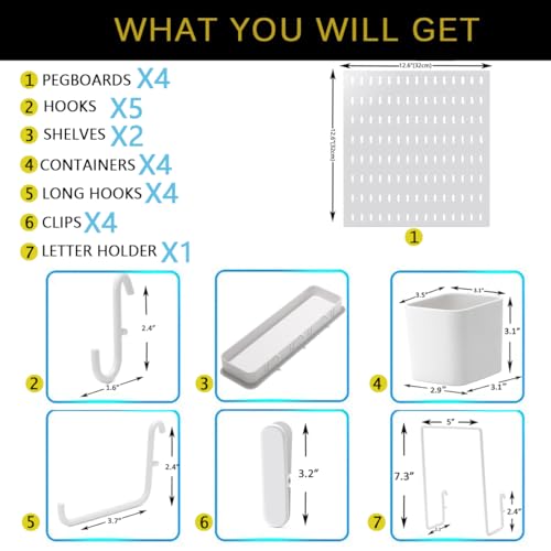 MULSAME Wall Mounted Pegboard Organizer Kit