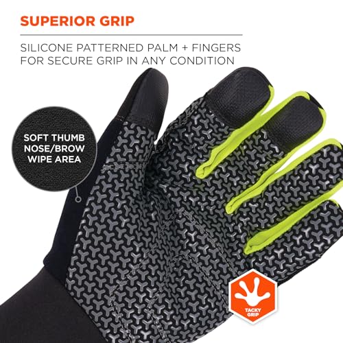 Insulated Freezer Gloves with Grip Palm & Touch Screen