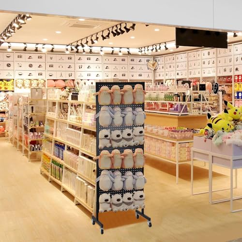 NectaCol 2'x5' Rolling Pegboard Display Stand
