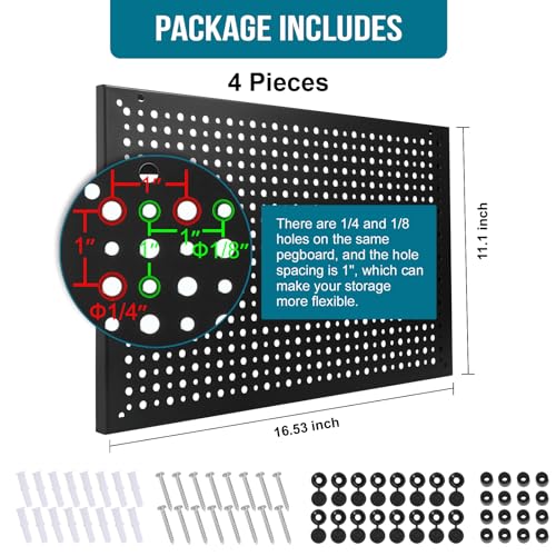 Heavy Duty Steel Pegboard Panels for Garage Organization