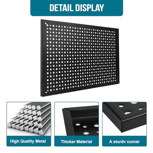Heavy Duty Steel Pegboard Panels for Garage Organization