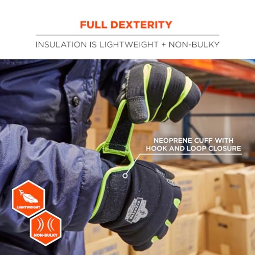 Insulated Freezer Gloves with Grip Palm & Touch Screen