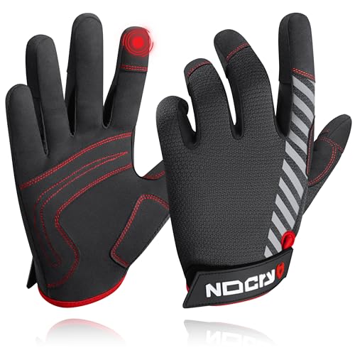 NoCry Men's Reinforced Work Gloves with Touchscreen Fingertips