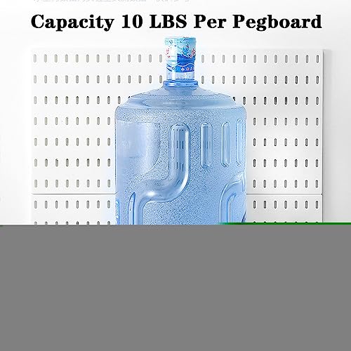 RIVTUN Pegboard Combination Kit for Wall Organizer, Wall Mounted Peg Board Kits for Kitchen, Bedroom, Office, &Bathroom, 4 Pieces Black Pegboards and 14 Accessories, 22" x 22"