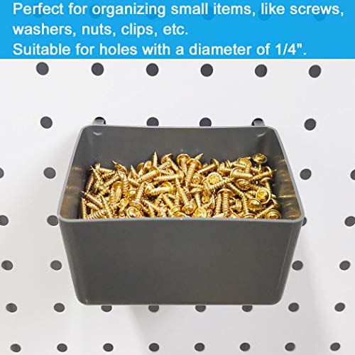 FRIMOONY Pegboard Hooks Assortment with Pegboard Bins, Peg Locks, for Organizing Various Tools, 140 Piece