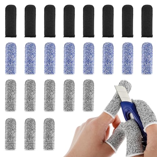 24Pcs Cut Resistant Finger Gloves for Garden, Kitchen