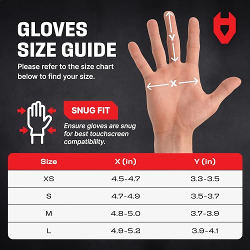 NoCry Men's Reinforced Work Gloves with Touchscreen Fingertips