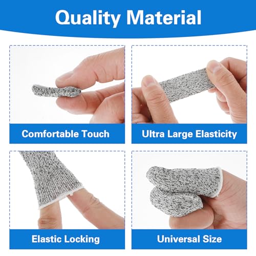 24Pcs Cut Resistant Finger Gloves for Garden, Kitchen