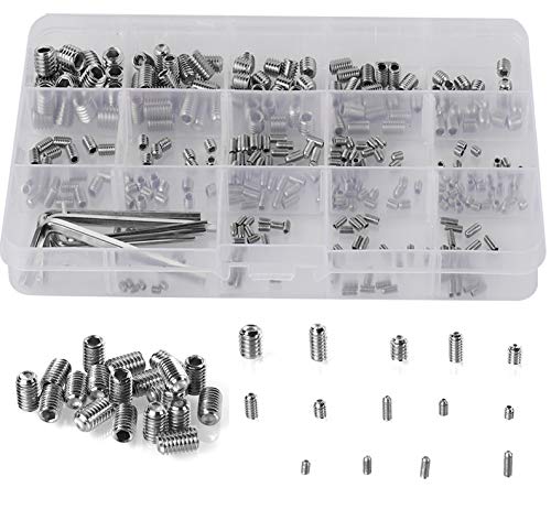 HanTof 340pcs Metric Hex Socket Set Screw Assortment