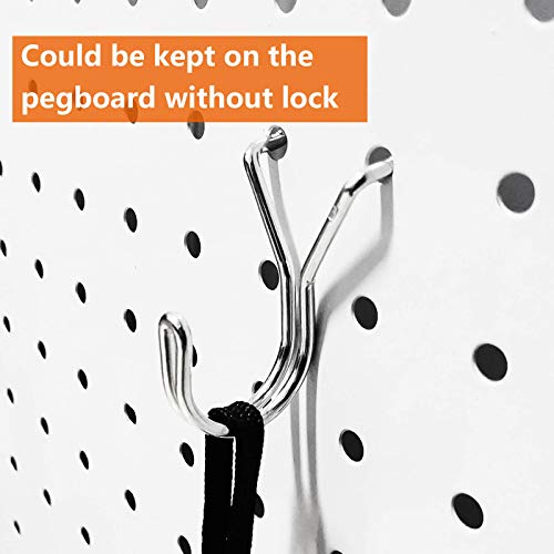 MENEONE Pegboard Hooks, Peg Board Bins, Peg Locks, for Organizing Various Tools, 255 Pieces